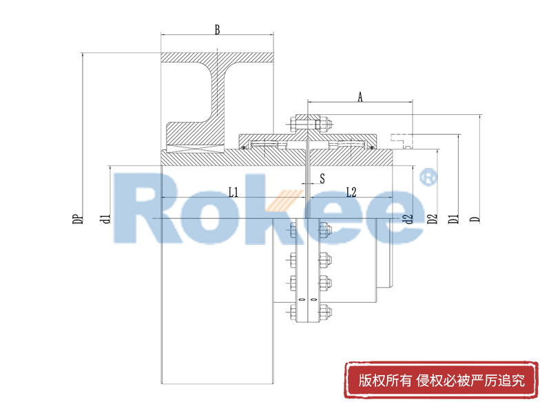 RODU制動輪型鼓形齒式聯(lián)軸器