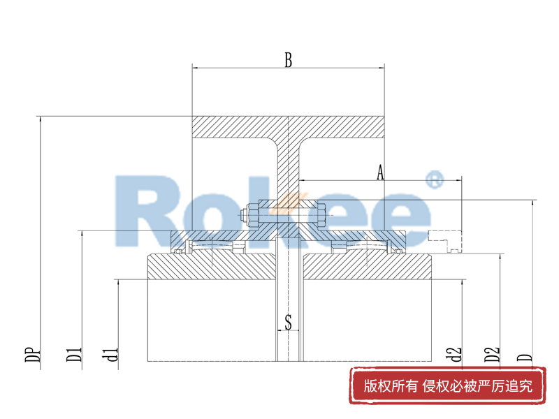 RODW制動輪型鼓形齒式聯(lián)軸器