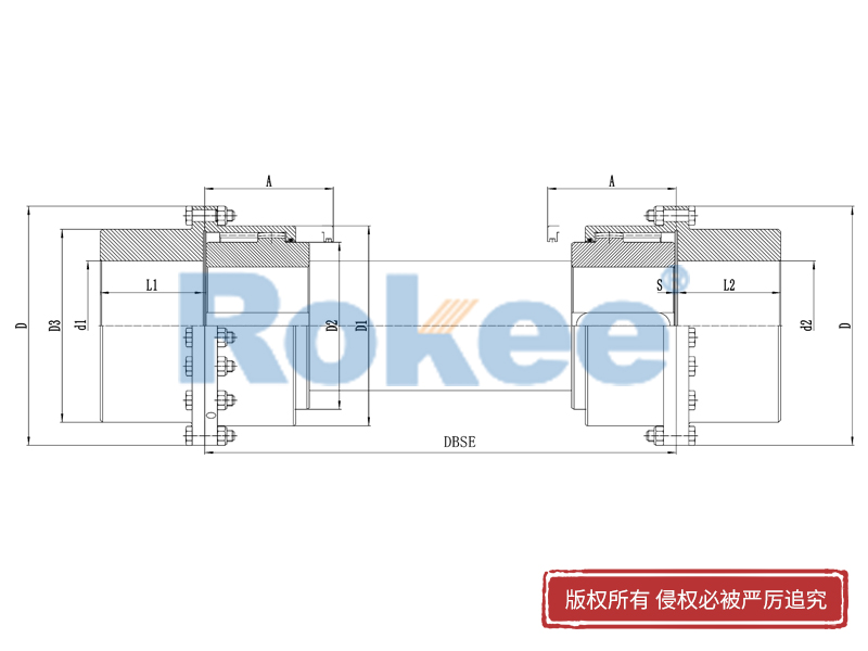 RODX中間接軸型鼓形齒式聯(lián)軸器,齒式聯(lián)軸器廠家,齒式聯(lián)軸器生產(chǎn)廠家